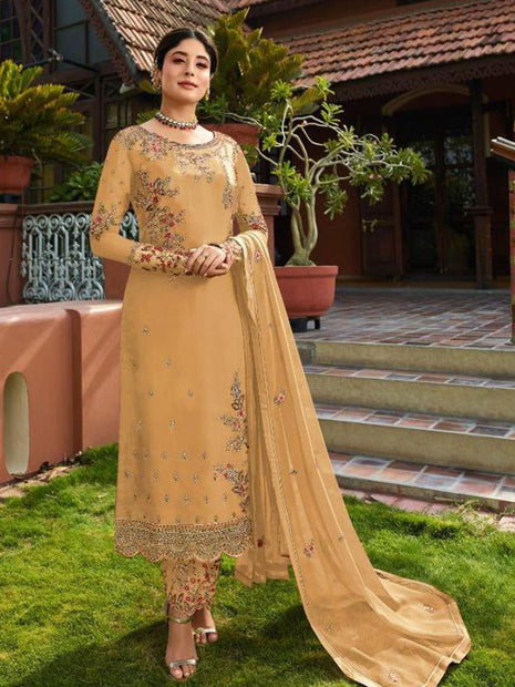 Beige Gold Buy Divine Pakistani Party Salwar Suit SFFZ105062 – Siya Fashions